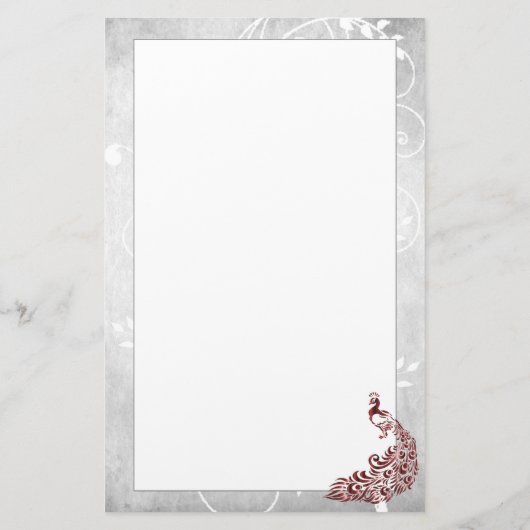 Red Peacock Stationery Briefpapier (Achterkant)