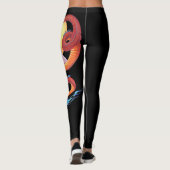 Red Pearl Chinese Dragon Leggings (Achterkant)