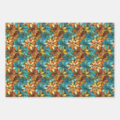 Red Pearl Peach Floral Inpakpapier Vel (Voorkant 2)