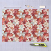Red Pearl Peach Floral Tissuepapier (Craft)