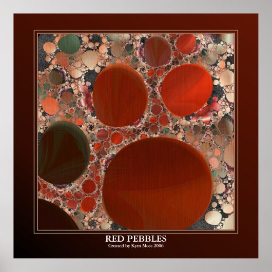 Red Pebbles Poster 40in (Voorkant)