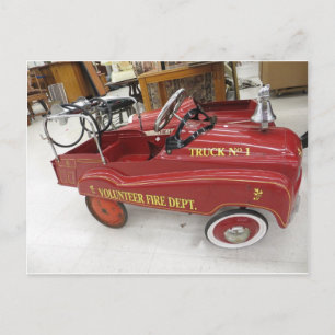 Red Pedal Car Briefkaart