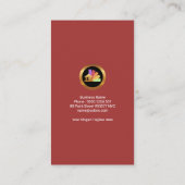 Red Peeling Wall Gold-afwerkingsschilder Visitekaartje (Achterkant)