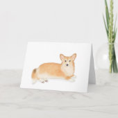 Red Pembroke Welsh corgi-blanco kaart (Voorkant)
