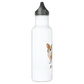 Red Pembroke Welsh Corgi Schattige Dog met aangepa Waterfles (Links)