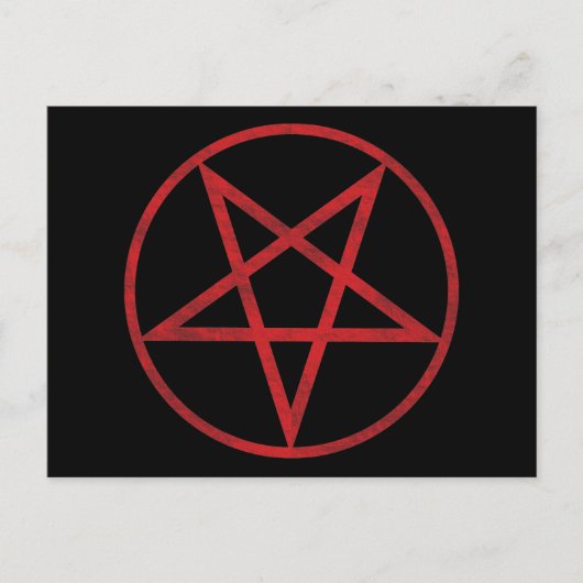 Red Pentagram Briefkaart (Voorkant)
