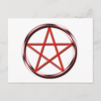 Red Pentagram Briefkaart