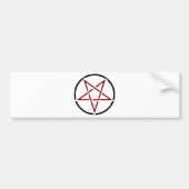Red Pentagram Bumpersticker (Voorkant)