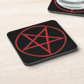 Red Pentagram Drankjes Onderzetter (Linkerzijde)
