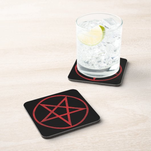 Red Pentagram Drankjes Onderzetter (Rechterzijde)