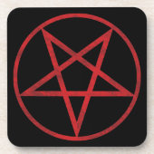 Red Pentagram Drankjes Onderzetter (Voorkant)
