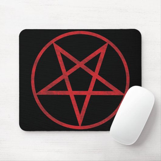 Red Pentagram Muismat (Met muis)