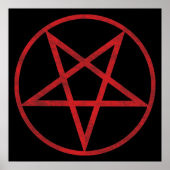 Red Pentagram Poster (Voorkant)