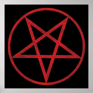 Red Pentagram Poster