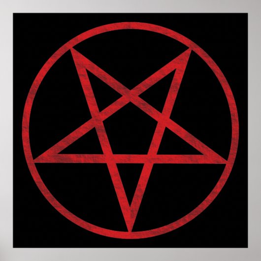 Red Pentagram Poster (Voorkant)