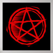 Red Pentagram Poster (Voorkant)
