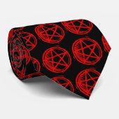 Red Pentagram Stropdas (Opgerold)