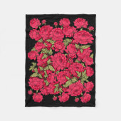 Red Peonies Fleece Deken (Voorkant)