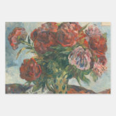 Red Peonies Flowers Paul Gaugin Art Inpakpapier Vel (Voorkant)