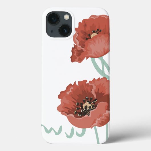 Red Peonies iPad Case (Achterkant)