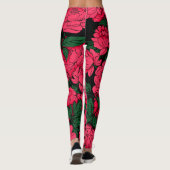 Red Peonies Leggings (Achterkant)