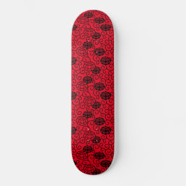 Red Peonies Skateboard