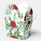 Red Peony en Roos Floral Wedding Bedankdoosjes (Geopend)