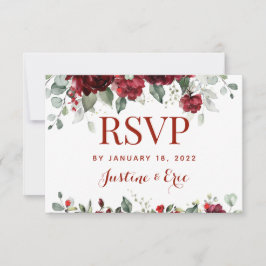 Red Peony Epiphany Meal Choice RSVP Mail Back Kaartje
