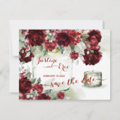 Red Peony Epiphany sla het Briefkaart Date op (Voorkant)