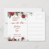 Red Peony Epiphany sla het Briefkaart Date op (Achterkant)
