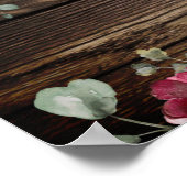 Red Peony Epiphany Wedding 24 x 36 Welkomstteken Poster (Hoek)