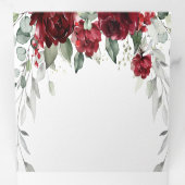 Red Peony Epiphany Wedding Program Trifold Kaart (Binnenzijde eerst)