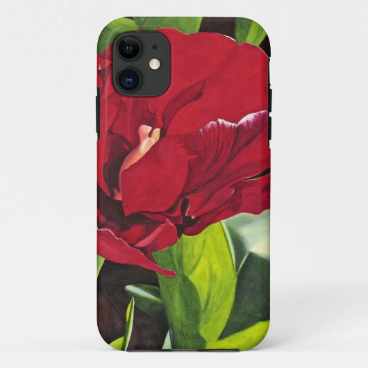 Red Peony Floral Case-Mate iPhone Case (Achterkant)