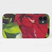 Red Peony Floral Case-Mate iPhone Case (Achterkant (horizontaal))