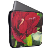 Red Peony Floral Laptop Sleeve (Voorkant Rechts)