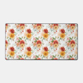 Red Peony Flower Bouquet Pattern Bureaumat (Voorkant)