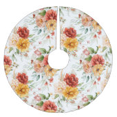 Red Peony Flower Bouquet Pattern Kerstboom Rok (Voorkant)