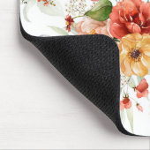 Red Peony Flower Bouquet Pattern Muismat (Hoek)