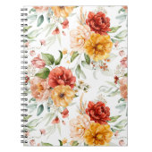 Red Peony Flower Bouquet Pattern Notitieboek (Voorkant)