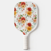 Red Peony Flower Bouquet Pattern Pickleball Paddle (Voorkant)