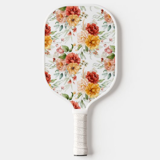 Red Peony Flower Bouquet Pattern Pickleball Paddle (Voorkant)