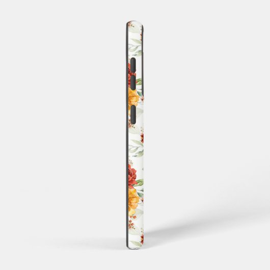 Red Peony Flower Bouquet Pattern Samsung Galaxy Hoesje (Rechterkant)