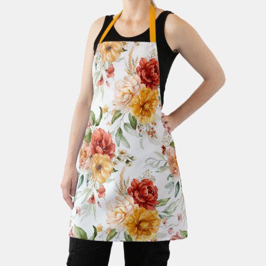 Red Peony Flower Bouquet Pattern Schort (Insitu)