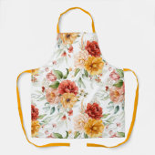 Red Peony Flower Bouquet Pattern Schort (Voorkant)