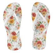 Red Peony Flower Bouquet Pattern Teenslippers (Voetbed)
