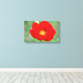 Red Peony Flower Canvas Afdruk (Insitu (Houten vloer))