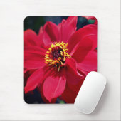 Red Peony Flower Muismat (Met muis)