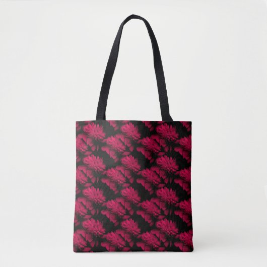 Red Peony Flowers Pattern Tote Bag (Voorkant)
