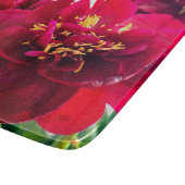 Red Peony Glass hakplank Snijplank (Hoek)