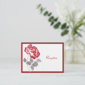 Red Peony op Linen Enclosure Kaart (Staand voorkant)